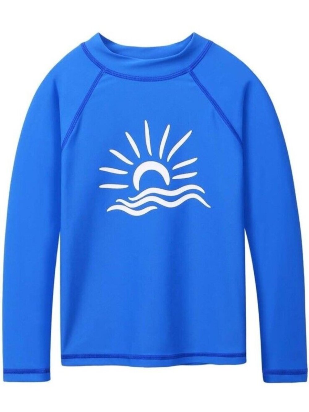 Boy Girl Youth Long Sleeve Rash Guard Shirt Swim Surf Sun Protection UPF 10-12 L